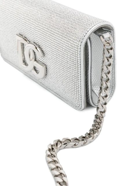 Dolce & Gabbana crystal-embellished clutch bag - Silver
