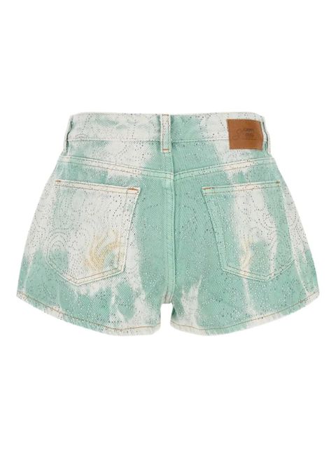 GANNI two-tone denim shorts - Green - zdjęcie produktu nr 2