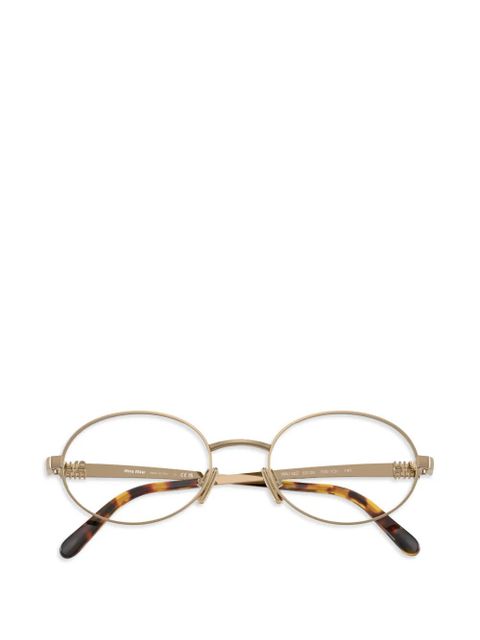 Miu Miu Eyewear oval-frame glasses - Gold