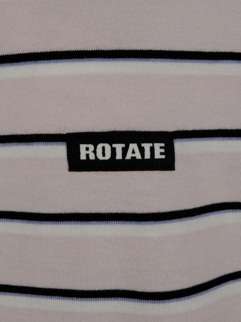 ROTATE BIRGER CHRISTENSEN striped logo T-shirt - Neutrals