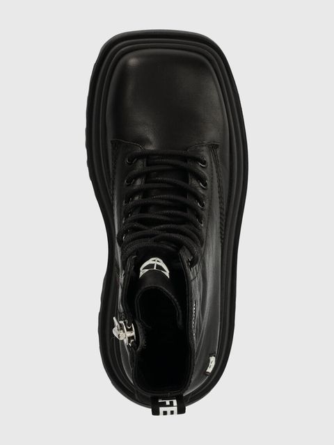 Naked Wolfe workery skórzane Sloane damskie kolor czarny na platformie