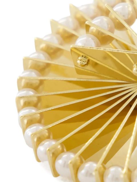 Rabanne faux-pearl spiral earrings - Gold