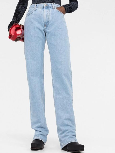 The Attico high-rise straight-leg jeans - Blue