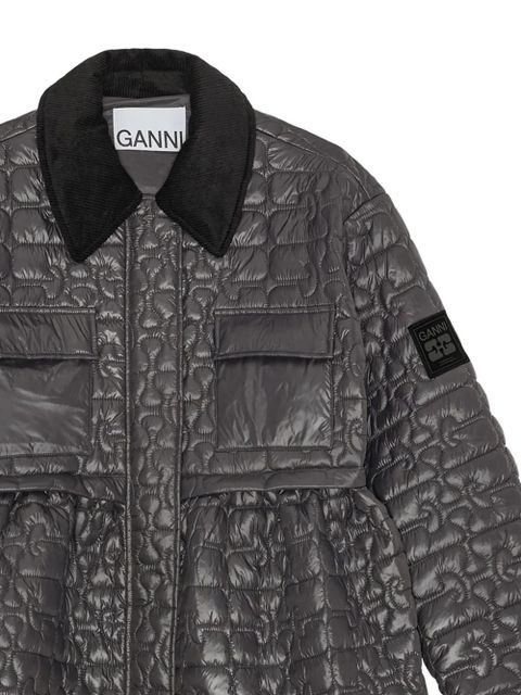 GANNI quilted jacket - Brown