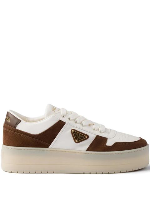 Prada Downtown Bold platform triangle-logo sneakers - Brown - zdjęcie produktu nr 1