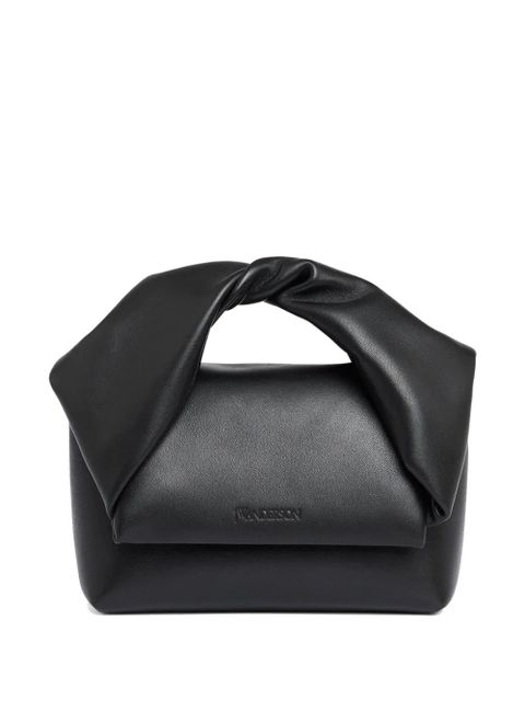 JW Anderson small Twister leather tote bag - Black - zdjęcie produktu nr 1