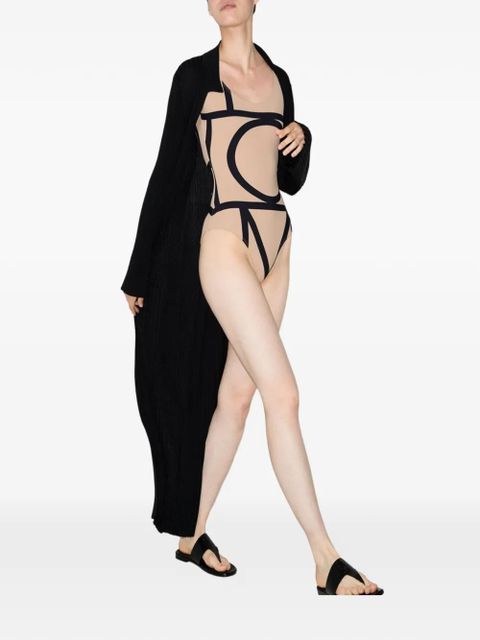 TOTEME monogram swimsuit - Neutrals