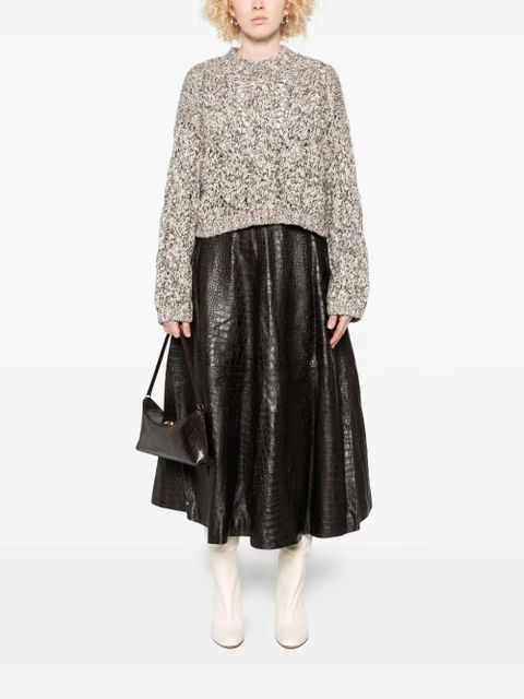 Róhe leather A-line skirt - Brown - zdjęcie produktu nr 2