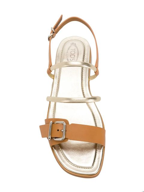 Tod's buckle-detailed multi-strap sandals - Brown