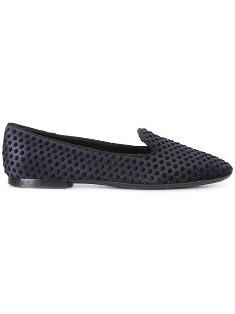 Tod's polka dot-embossed slippers - Black - zdjęcie produktu nr 1