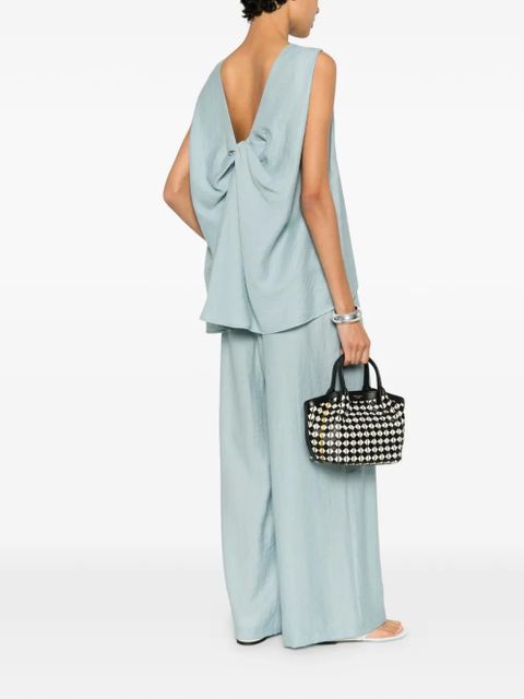 Eleh sleeveless flared blouse - Blue - zdjęcie produktu nr 2