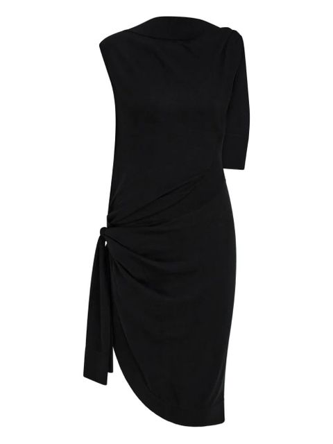 Ferragamo asymmetric wrap dress - Black - zdjęcie produktu nr 1