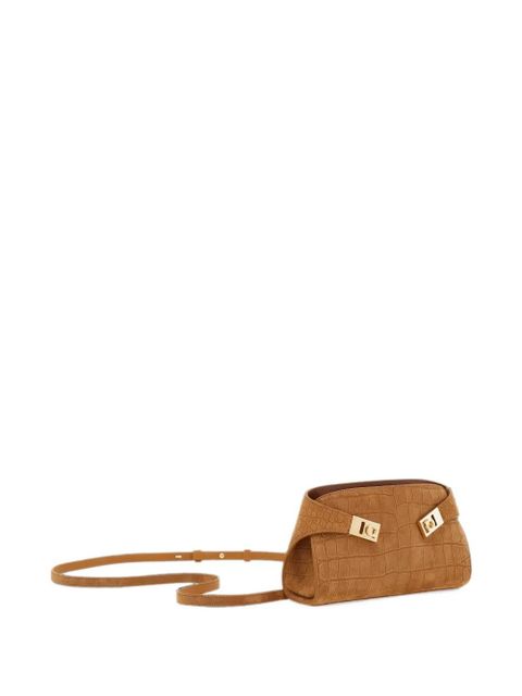 Ferragamo Hug mini croc-effect tote bag - Neutrals