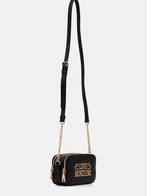 Love Moschino torebka skórzana kolor czarny JC4333PP0NK1300A - zdjęcie produktu nr 2