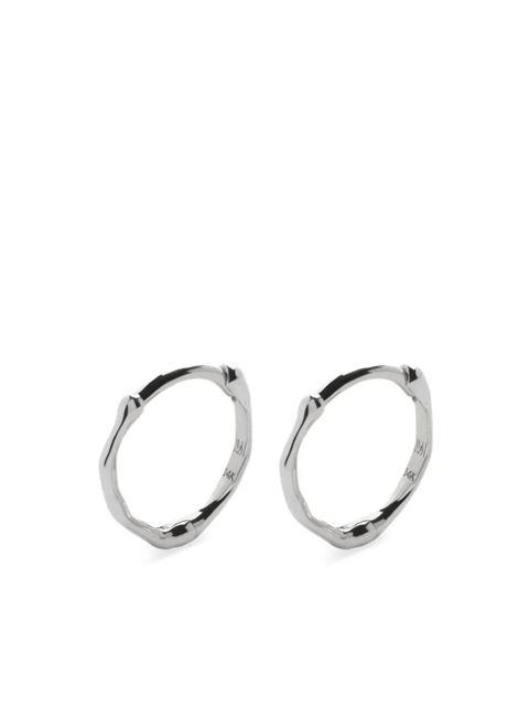 Monica Vinader 14K white gold mini Siren hoops - Silver - zdjęcie produktu nr 1