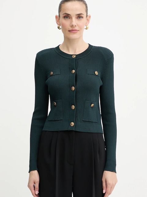 Guess kardigan EMMIE damski kolor zielony lekki W5YR09 Z0130 - zdjęcie produktu nr 1