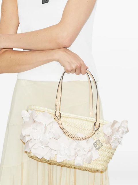 Tory Burch small straw tote bag - Neutrals - zdjęcie produktu nr 2