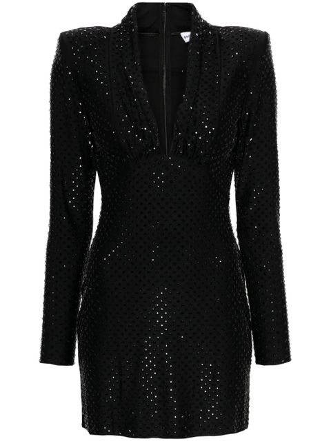 Self-Portrait rhinestone-embellished mini dress - Black - zdjęcie produktu nr 1