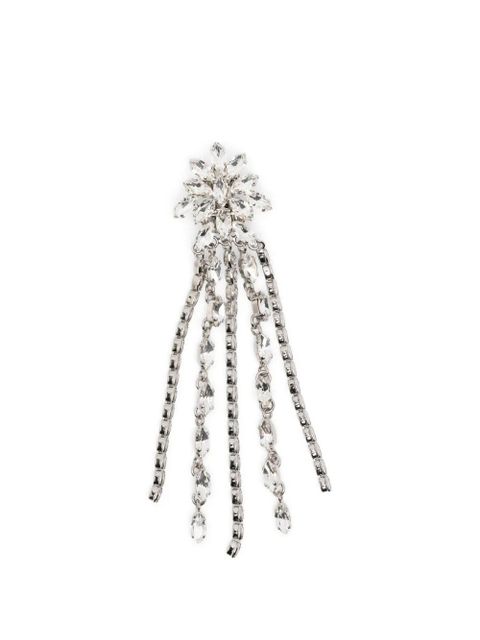 Alessandra Rich floral chain earrings - Silver - zdjęcie produktu nr 1