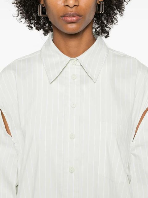 Christopher Esber striped long-sleeve shirt - Green