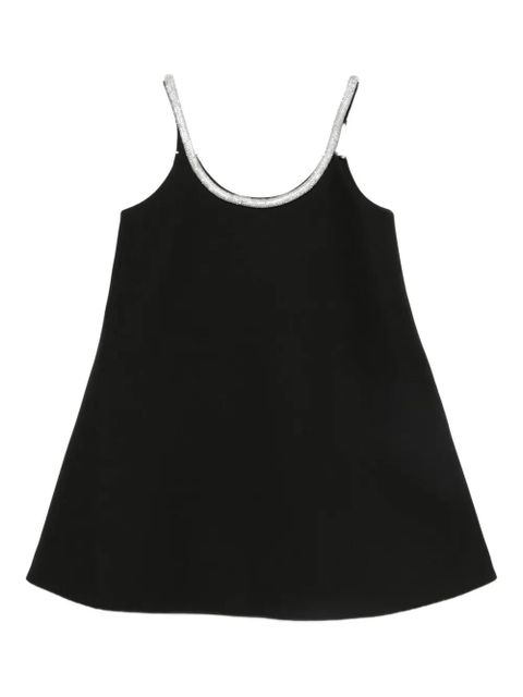 Róhe A-line appliqué mini dress - Black