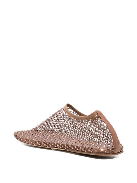 Christopher Esber crystal-embellished ballet flats - Brown