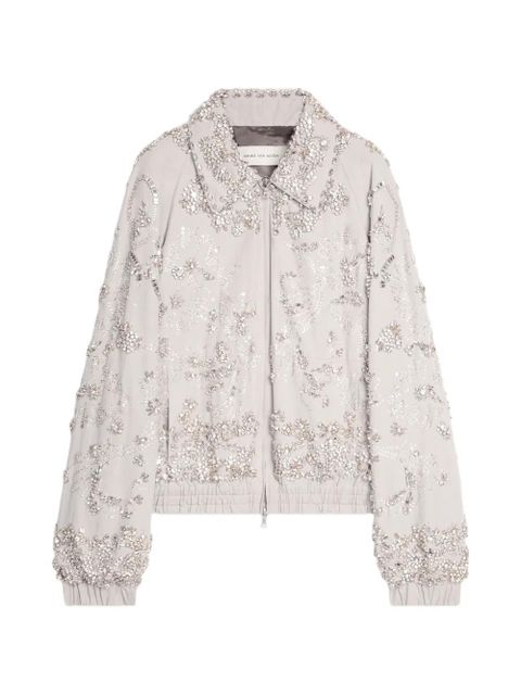 DRIES VAN NOTEN embroidered cotton jacket - Grey - zdjęcie produktu nr 1