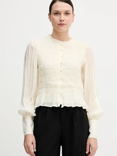 Hoss Intropia koszula damskie kolor beżowy regular 6282690 - zdjęcie produktu nr 1