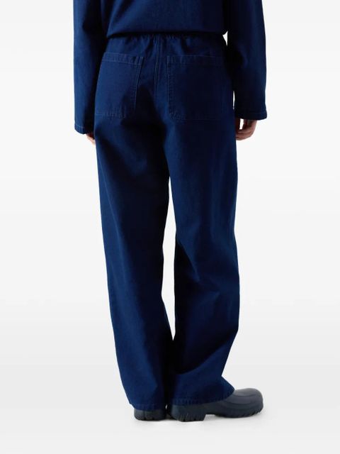 American Vintage Comow elasticated-waistband trousers - Blue