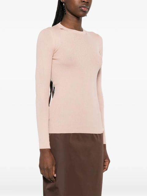 Prada appliqué wool sweater - Pink