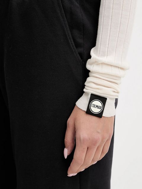 Colmar sweter wełniany damski kolor beżowy lekki z półgolfem 7907.2ZP