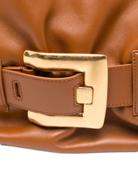 Balmain buckle-chain tote bag - Brown