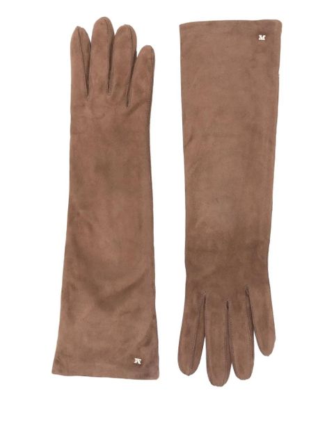 Max Mara logo-detailing gloves - Blue - zdjęcie produktu nr 1