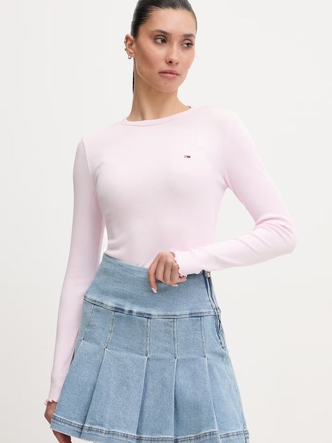 Tommy Jeans longsleeve damski bawełniany z elastanem - zdjęcie produktu nr 2