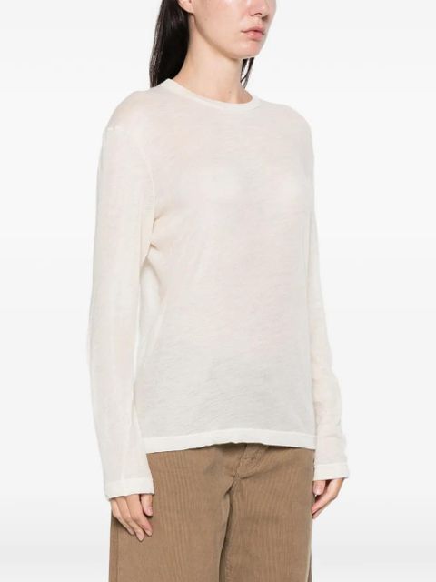 The Row Amia long-sleeve top - Neutrals