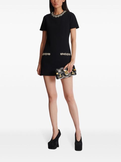 Balmain embroidered shift dress - Black