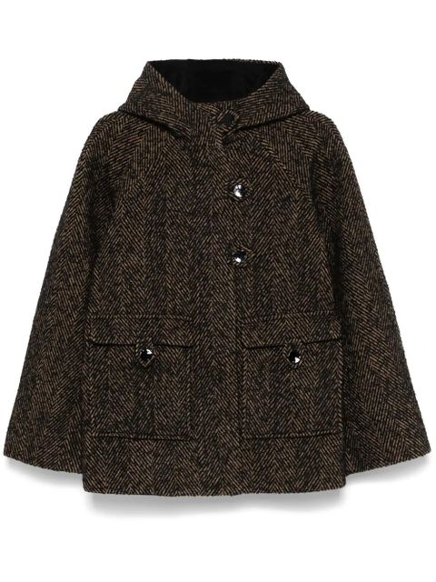 GANNI herringbone jacket - Brown