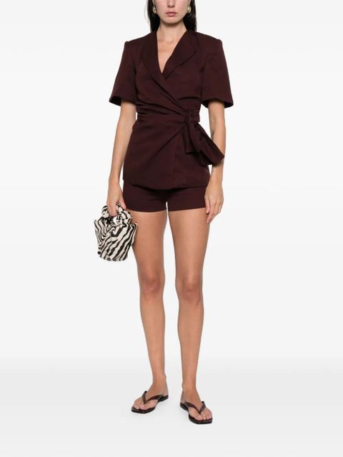 Faithfull the Brand Ida tie-detail jacket - Red - zdjęcie produktu nr 2