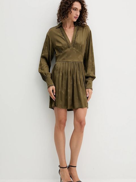 Twinset sukienka kolor zielony mini rozkloszowana 252TT2364 - zdjęcie produktu nr 2