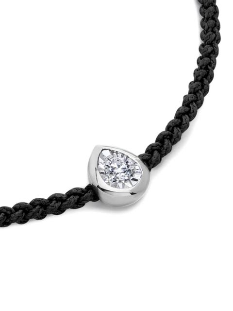 Monica Vinader pear diamond cord bracelet - Black