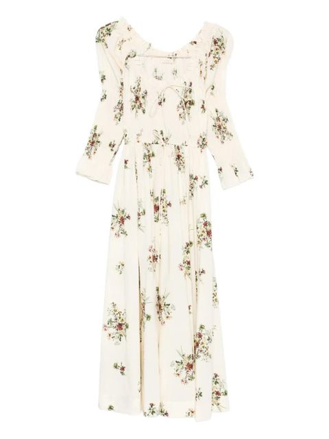 DÔEN Kaira floral-print maxi dress - Neutrals - zdjęcie produktu nr 1