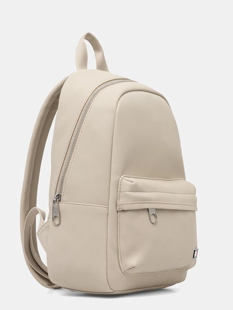 Tommy Jeans plecak damski kolor beżowy mały gładki AW0AW18086 - zdjęcie produktu nr 2