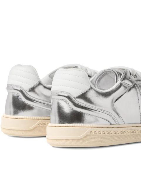 Versace panelled metallic sneakers - Silver