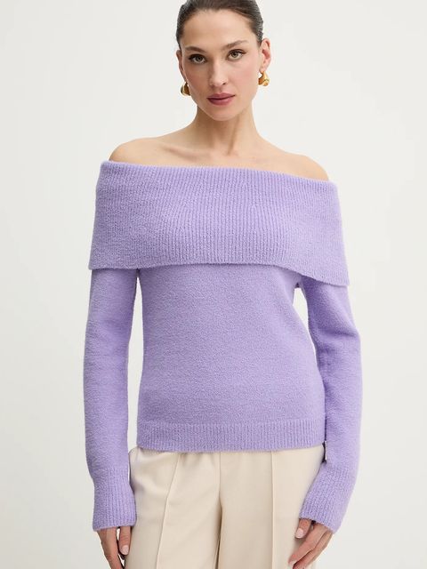 Morgan sweter damski kolor fioletowy MBOGO - zdjęcie produktu nr 1