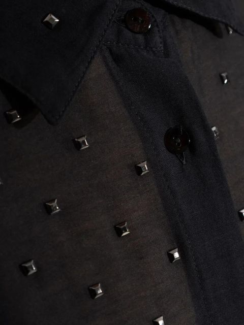 Oséree stud-embellished shirt - Black