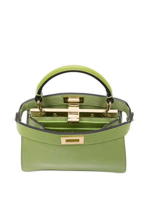 FENDI small Peekaboo ISeeU lock tote bag - Green