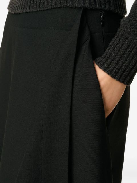 AMI Paris layered wool trousers - Black