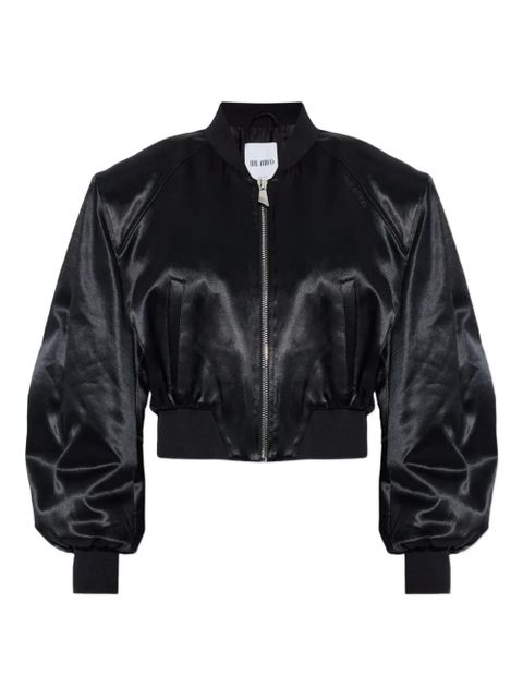 The Attico zip-up bomber jacket - Black - zdjęcie produktu nr 1