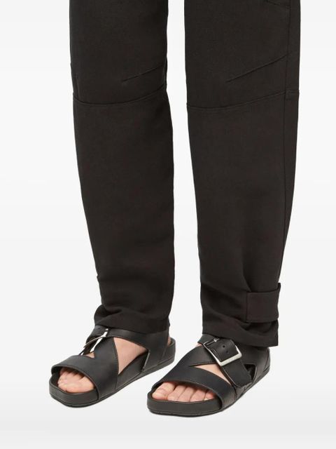 LOEWE buckle-strap flat sandals - Black