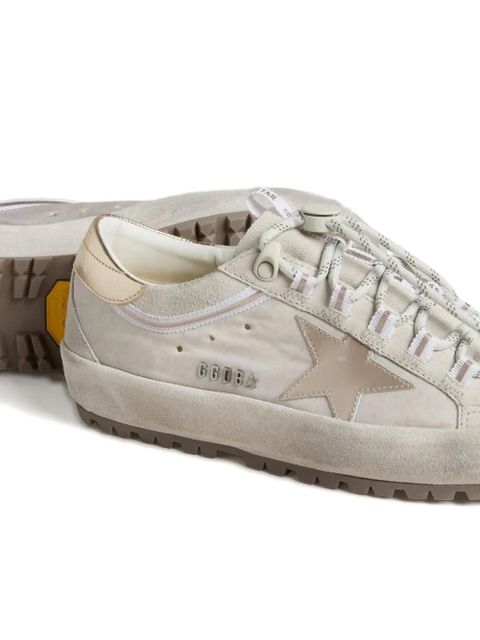 Golden Goose Super-Star Ski in light gray nylon with metallic leather - Grey